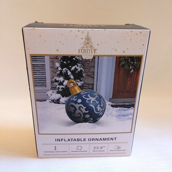 HUGE Christmas Bulb Inflatable Ornament BNIP 60cm Diameter Indoor or Outdoor Use - Picture 4 of 6